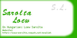 sarolta loew business card